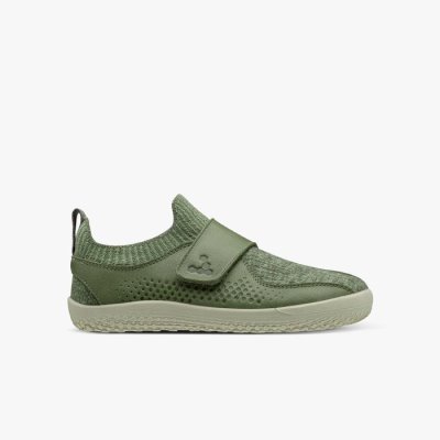 Vivobarefoot Kids' Primus Knit Wool Sneakers Green | Vivobarefoot SFD139456